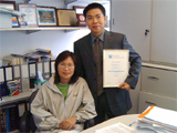 Dr. Zhou Chenxi (right) and Prof. Chan Hsiao Chang (left)
